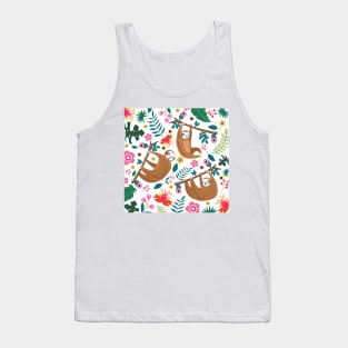 floral sloth Tank Top